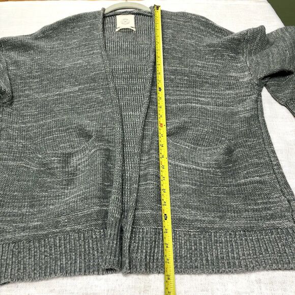 Urban Outfitter Open Front Cardigan Sweater Women M Grey Roll Neck Pocket Chunky - Picture 12 of 12